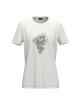 Λευκό T-shirt από καθαρό βαμβάκι με πράσινο τύπωμα και με στρας Emme Marella - 0