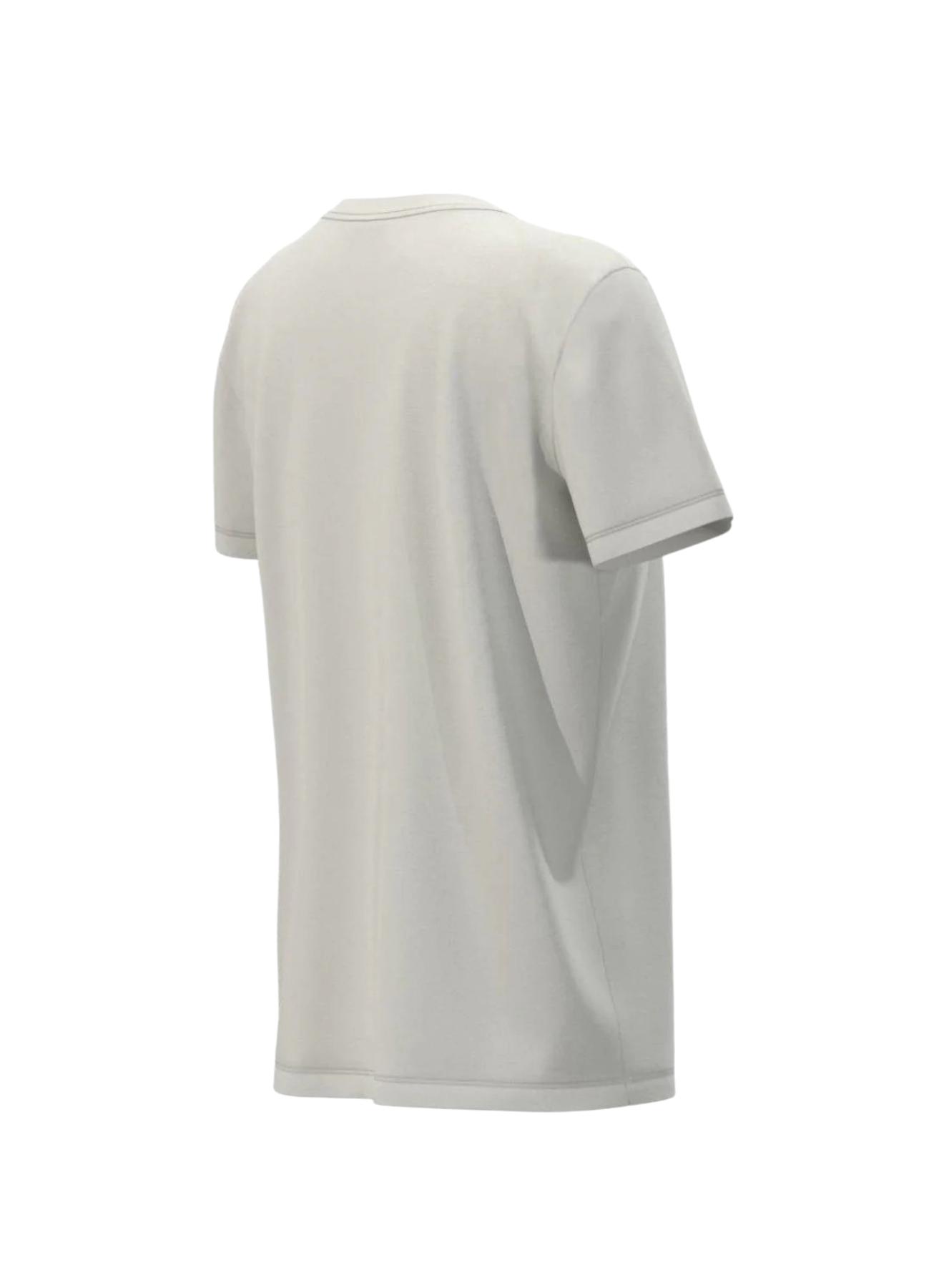 Λευκό T-shirt από καθαρό βαμβάκι με πράσινο τύπωμα και με στρας Emme Marella - 2