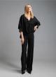 Black straight fit Trousers with elasticated rear waistband Imperial - 0