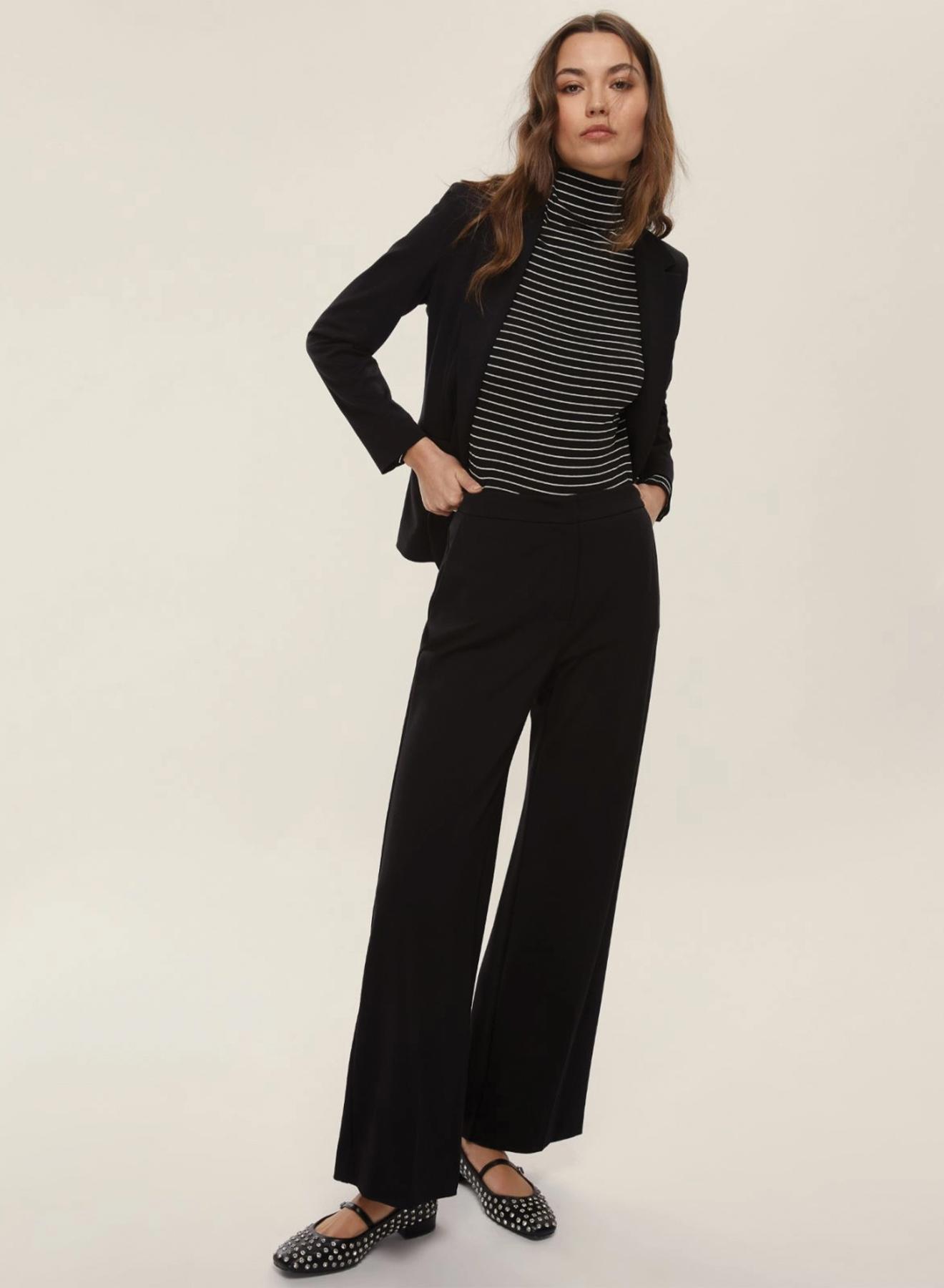 Black straight fit Trousers Emme Marella - 3