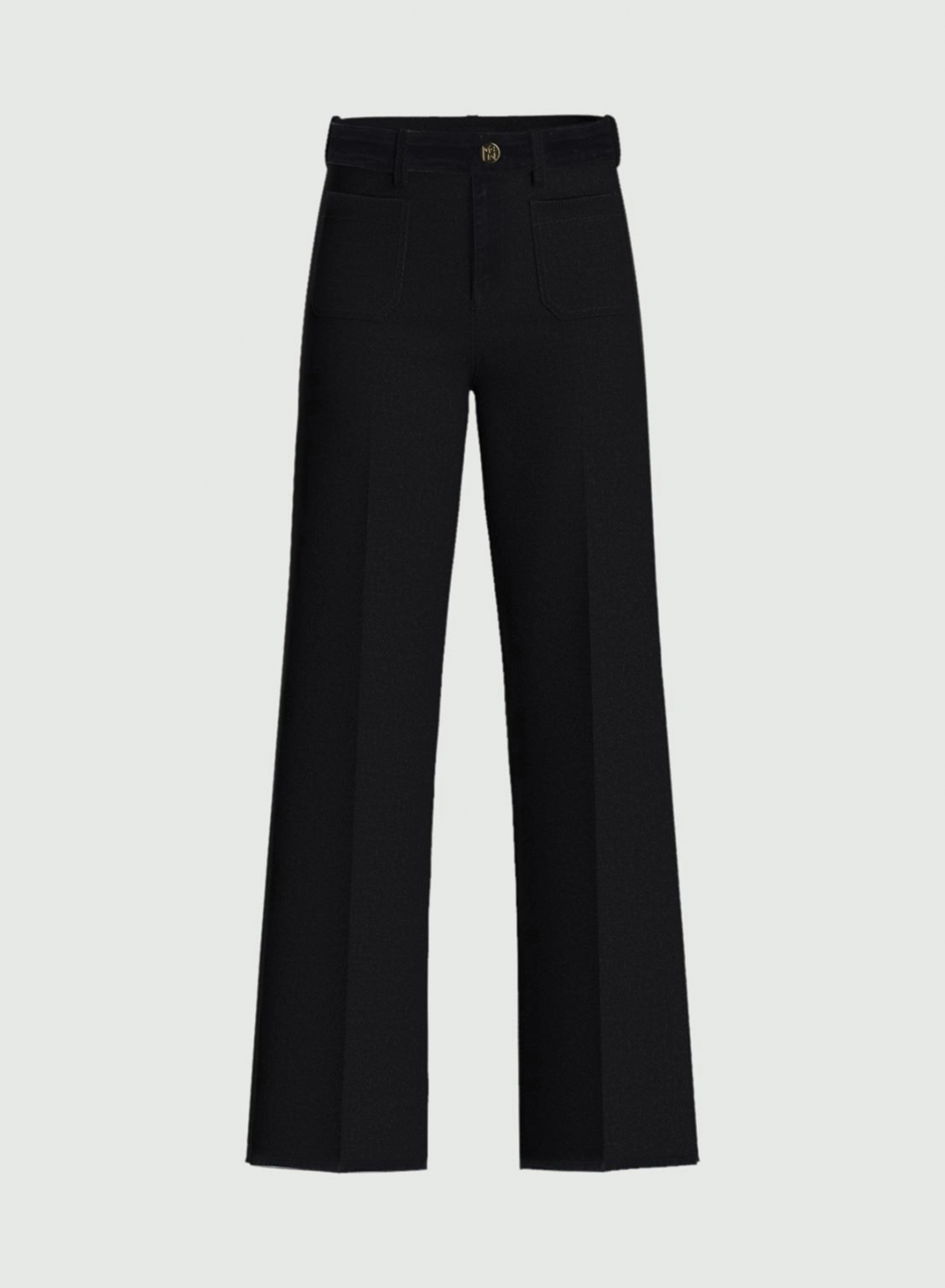 Black straight fit Jeans with patch pockets Emme Marella - 4