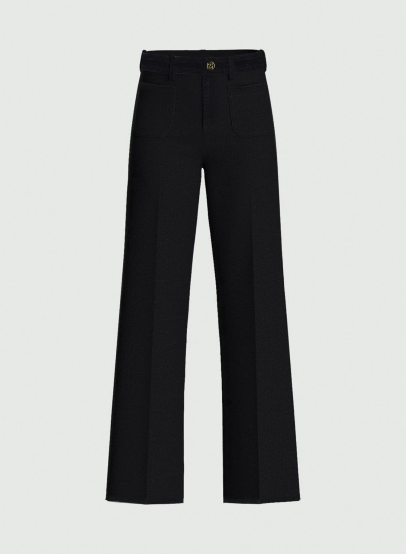 Black straight fit Jeans with patch pockets Emme Marella - 5