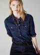 Navy Blue slim fit Jean Shirt Emme Marella - 1