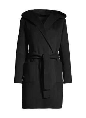 Coat with hood and belt - 21442