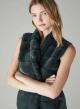 Green long quilted, padded Gilet Emme Marella - 1