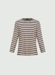 Brown long-sleeved sailor-striped T-shirt with long sleeves Emme Marella - 4