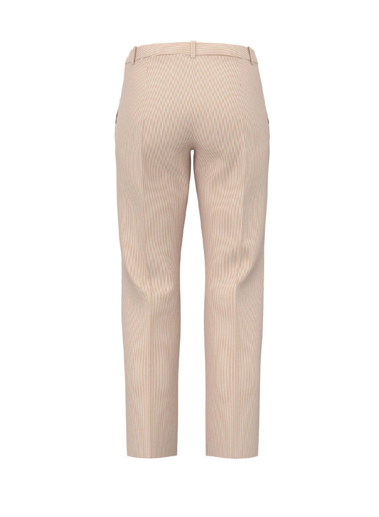 Striped cotton pants with a satin texture - 3