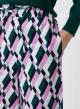 Straight fit trouser with geometric pattern and rubber waistband - 2