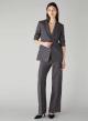 Grey straight leg Trousers with stripes Emme Marella - 1