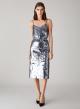 Silver midi sequinned Skirt Emme Marella - 0