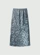 Silver midi sequinned Skirt Emme Marella - 3