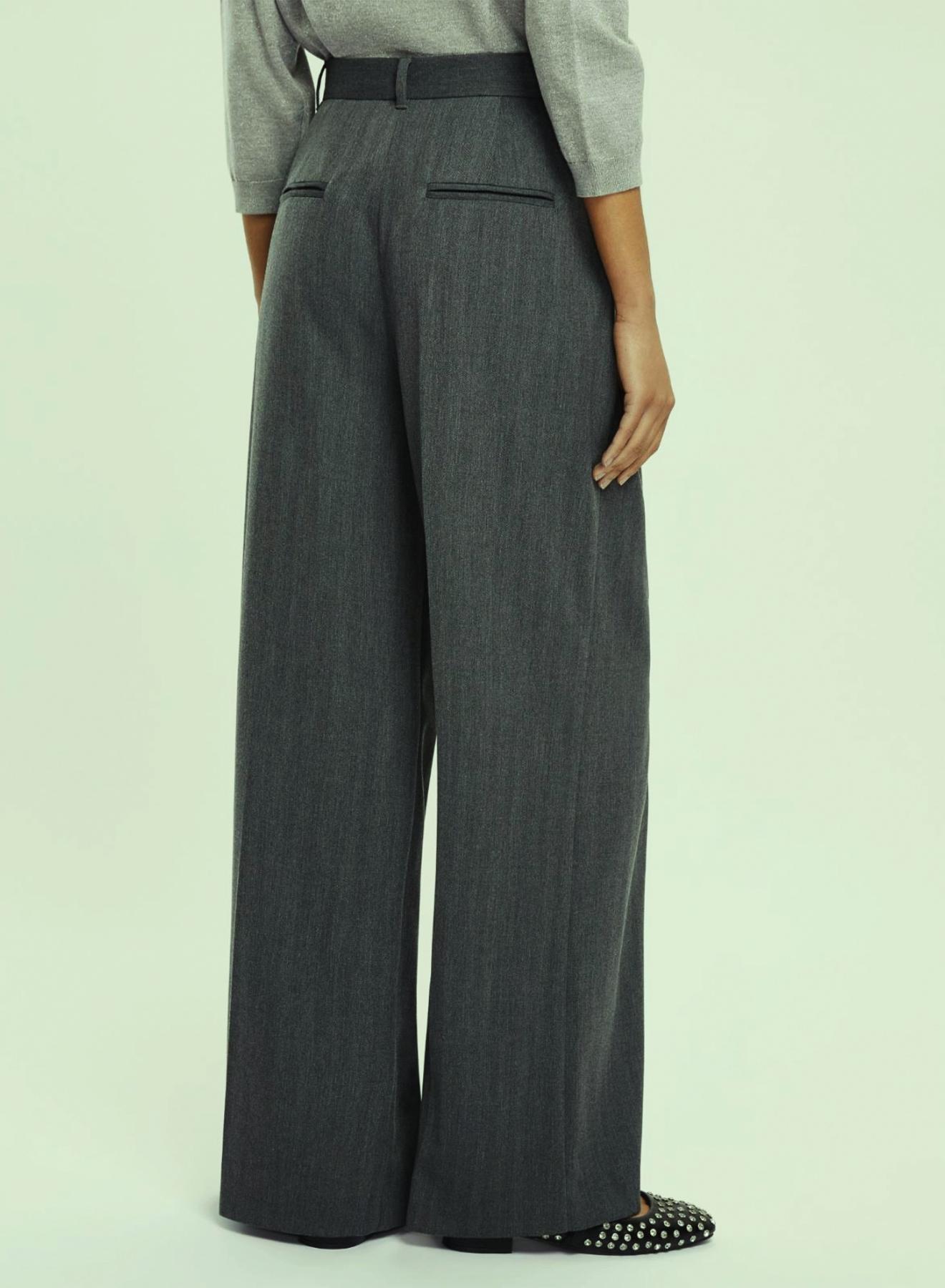 Grey wide legs Trousers with pleats Emme Marella - 2