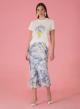 White printed T-shirt with rhinestones R.R. - 1