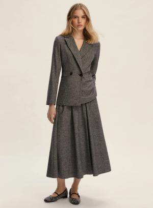Grey Skirt with rear elasticated waistband Emme Marella - 48219