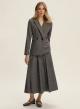 Grey Skirt with rear elasticated waistband Emme Marella - 0