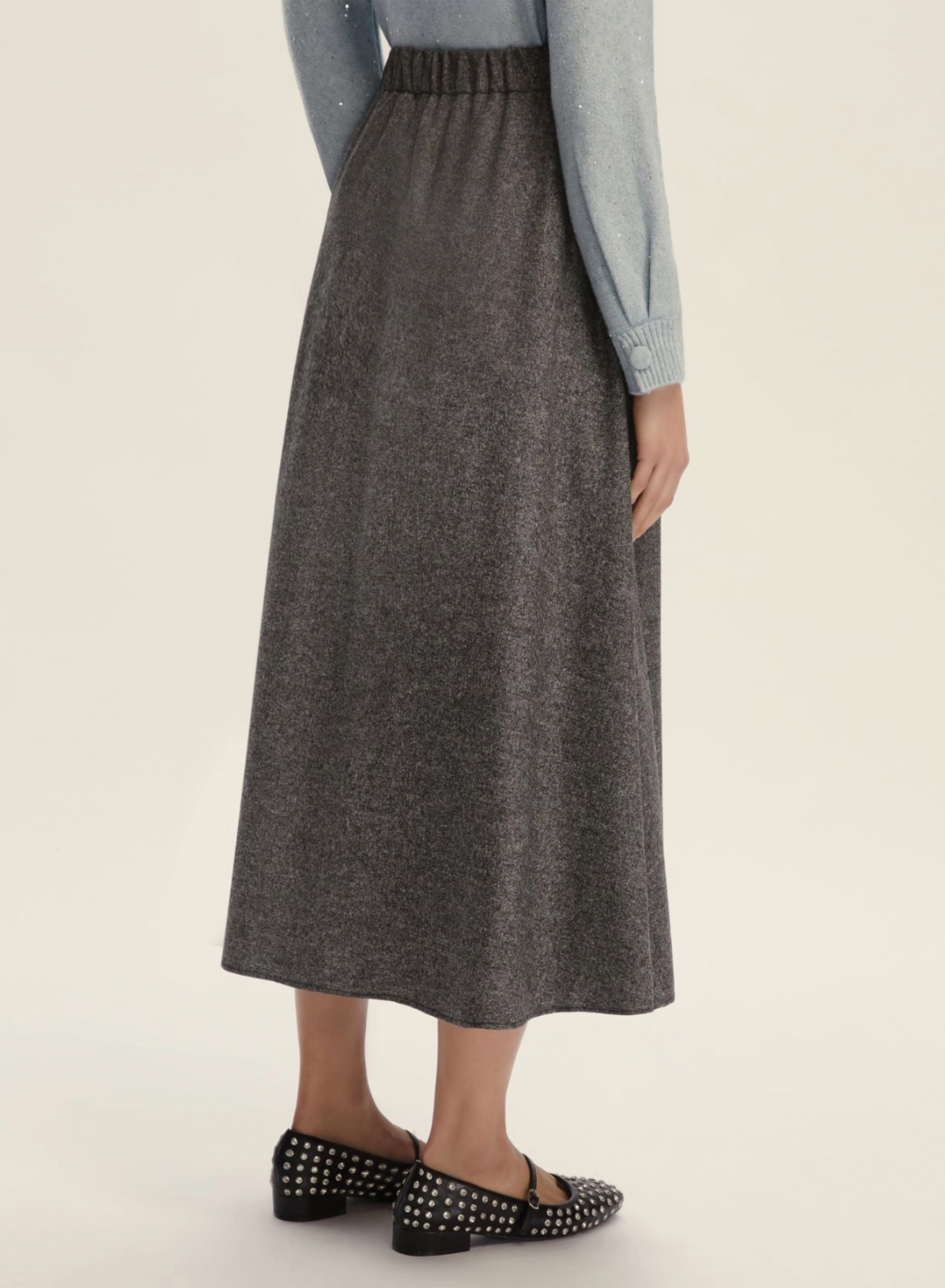 Grey Skirt with rear elasticated waistband Emme Marella - 1