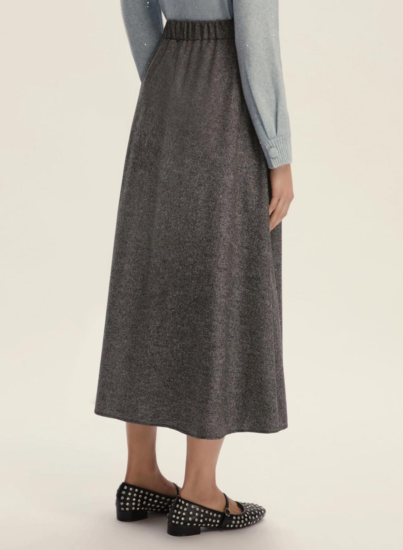 Grey Skirt with rear elasticated waistband Emme Marella - 2