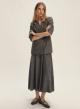 Grey Skirt with rear elasticated waistband Emme Marella - 2