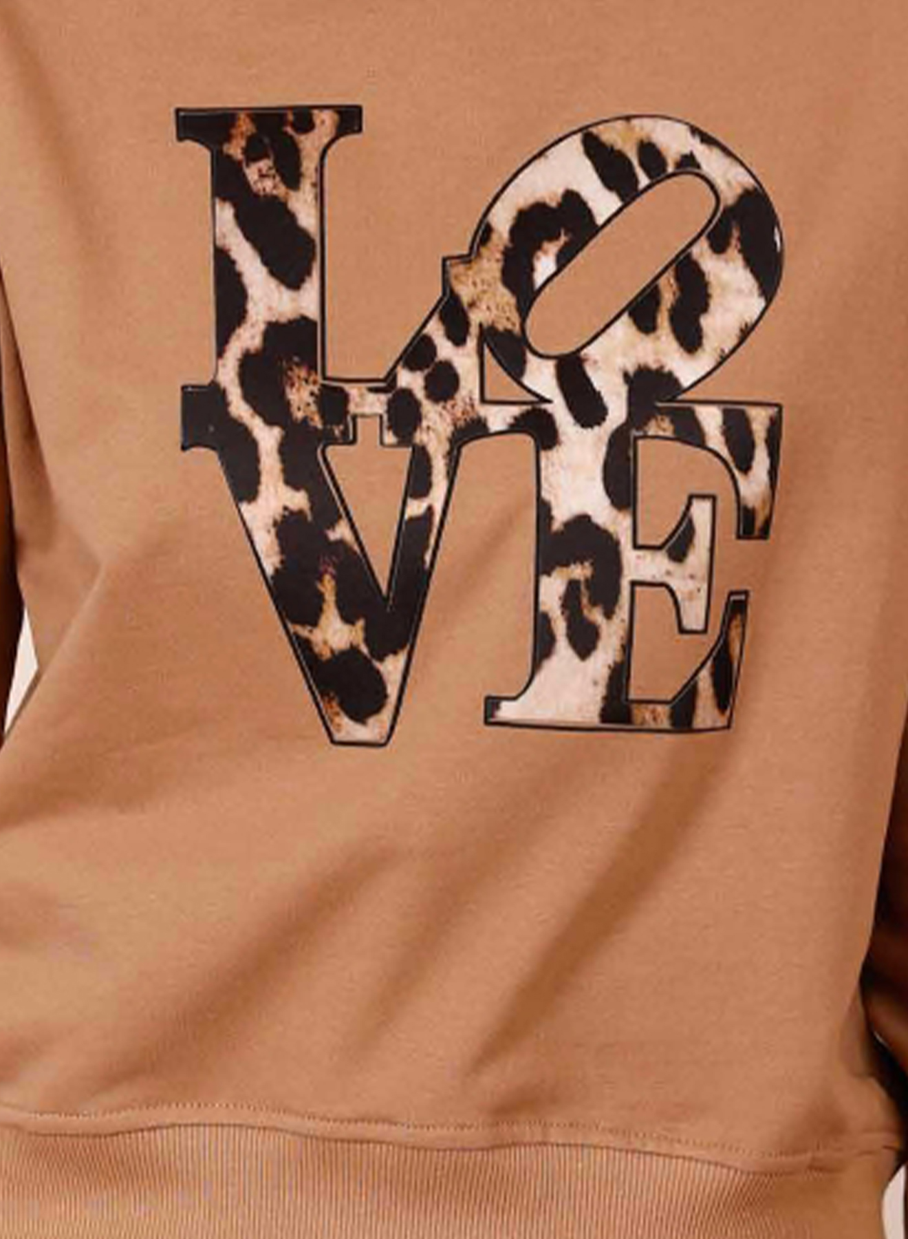 Camel Sweatshirt with animal print R.R. - 2