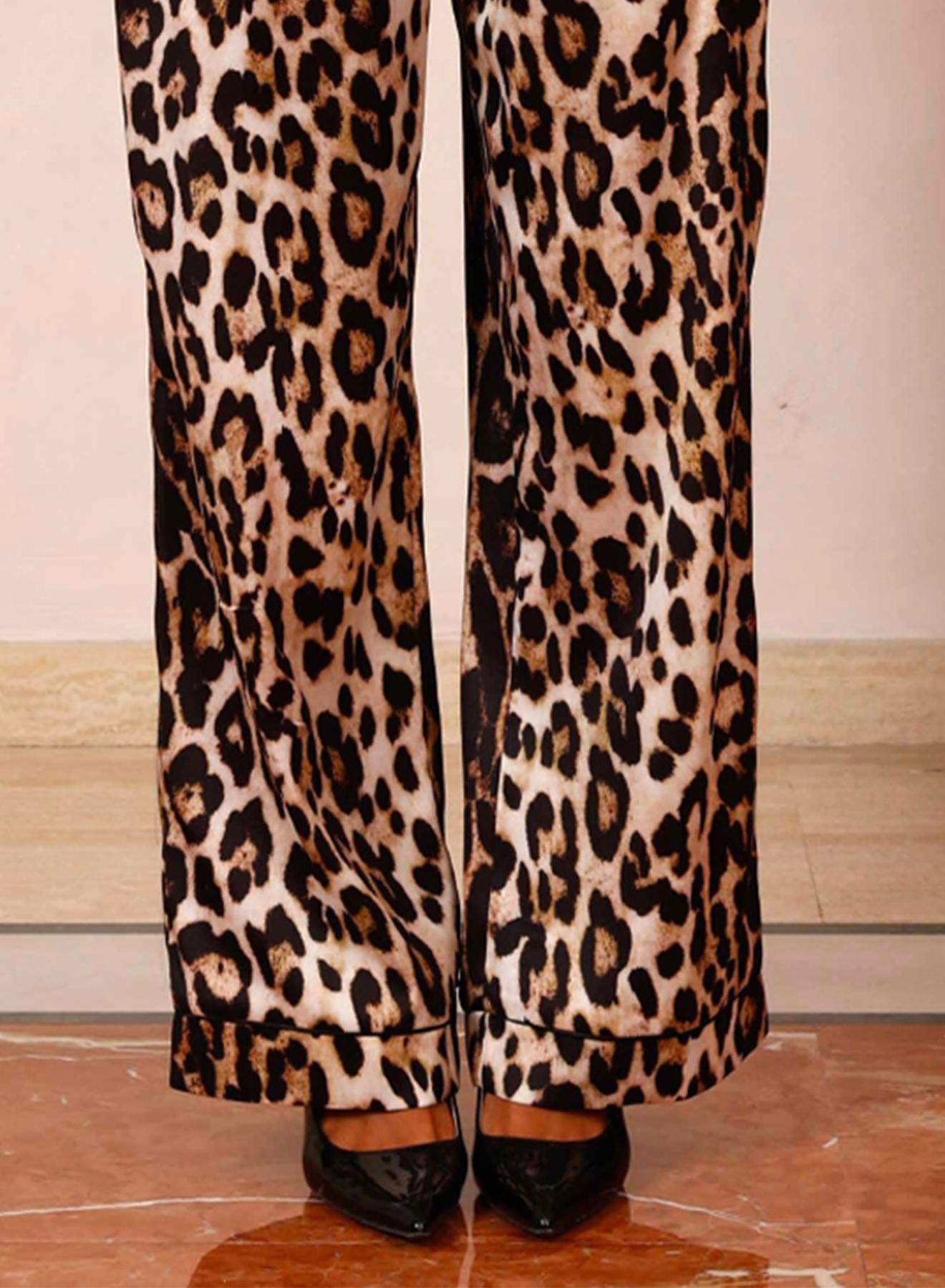 Animal Print Trousers with rubber waistband R.R. - 3