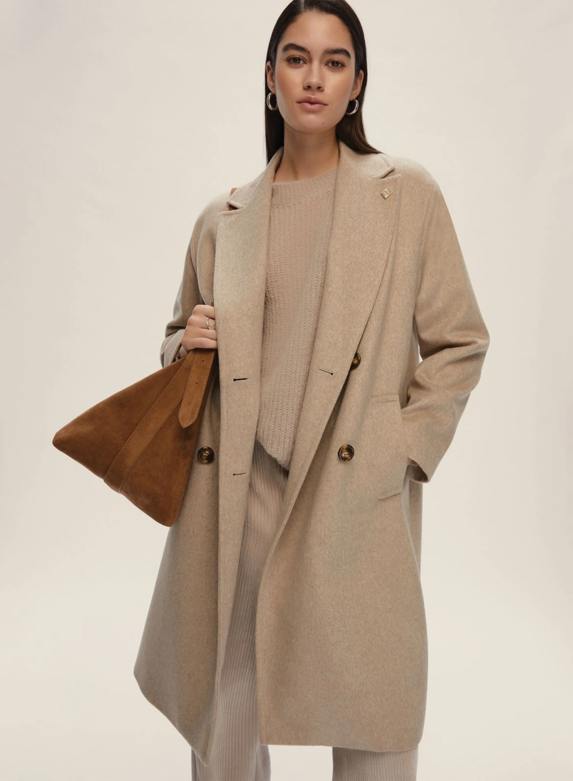 Off White στραυροκούμπωτο μάλλινο Παλτό Emme Marella - 2