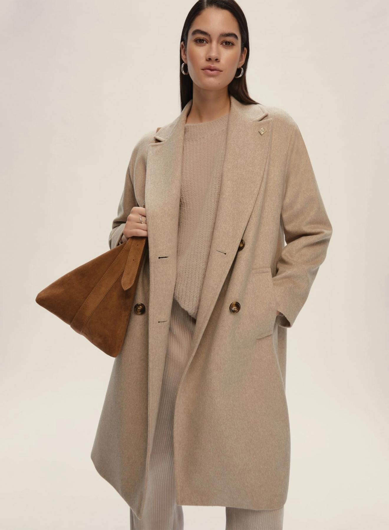 Off White στραυροκούμπωτο μάλλινο Παλτό Emme Marella - 3