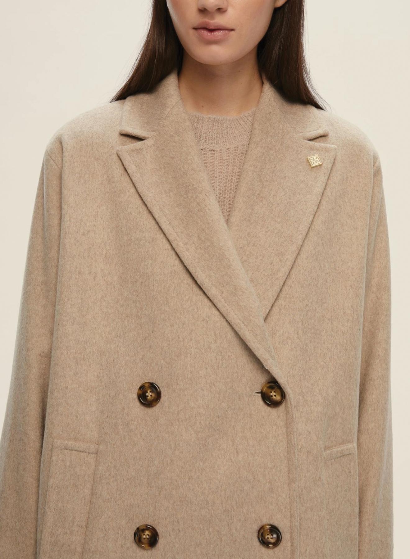 Off White στραυροκούμπωτο μάλλινο Παλτό Emme Marella - 4