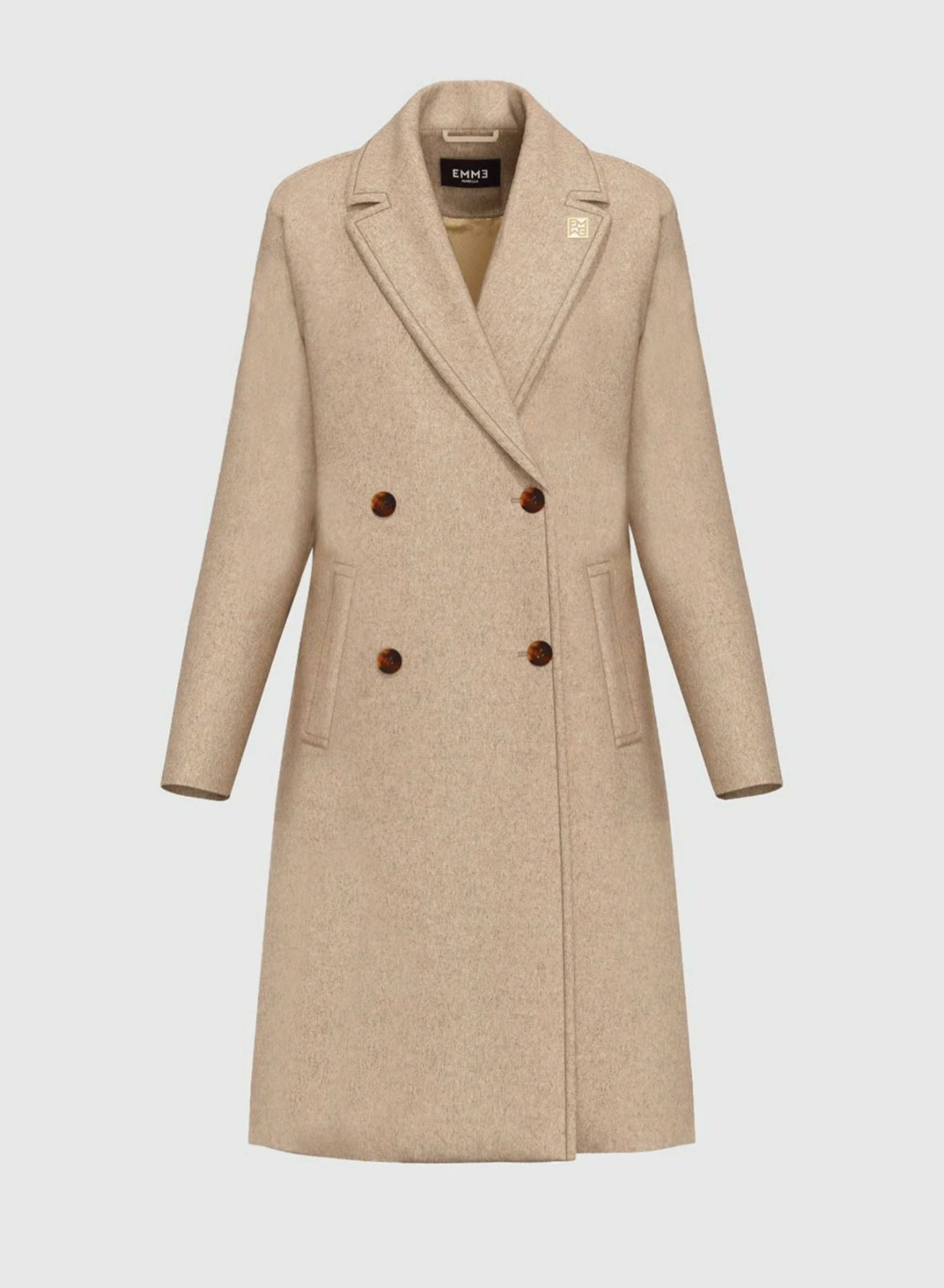 Off White στραυροκούμπωτο μάλλινο Παλτό Emme Marella - 4