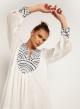 White-Ciel long new All Over Dress with long sleeves Greek Archaic Kori - 1