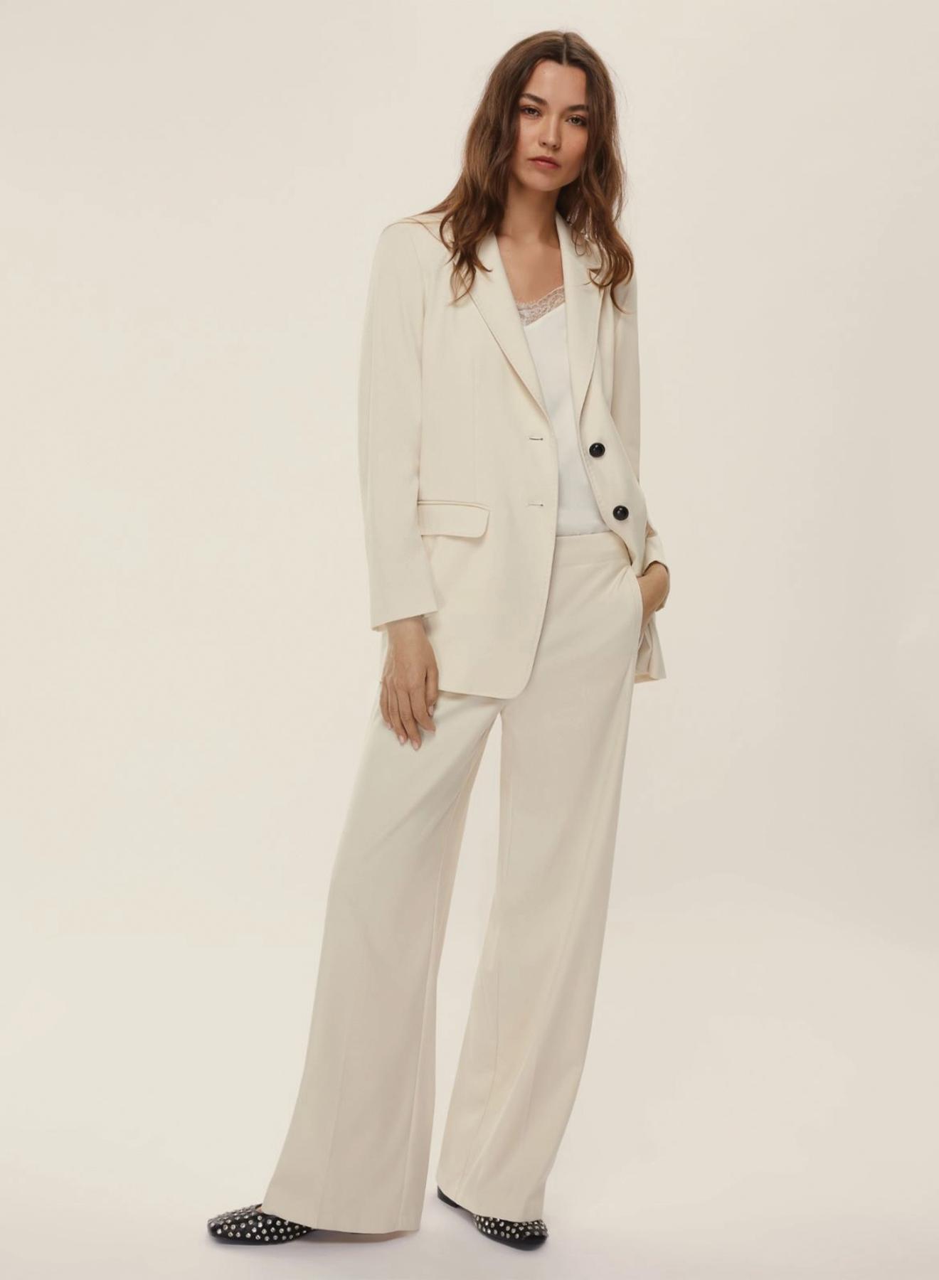 Ecru straight fit Trousers Emme Marella - 2