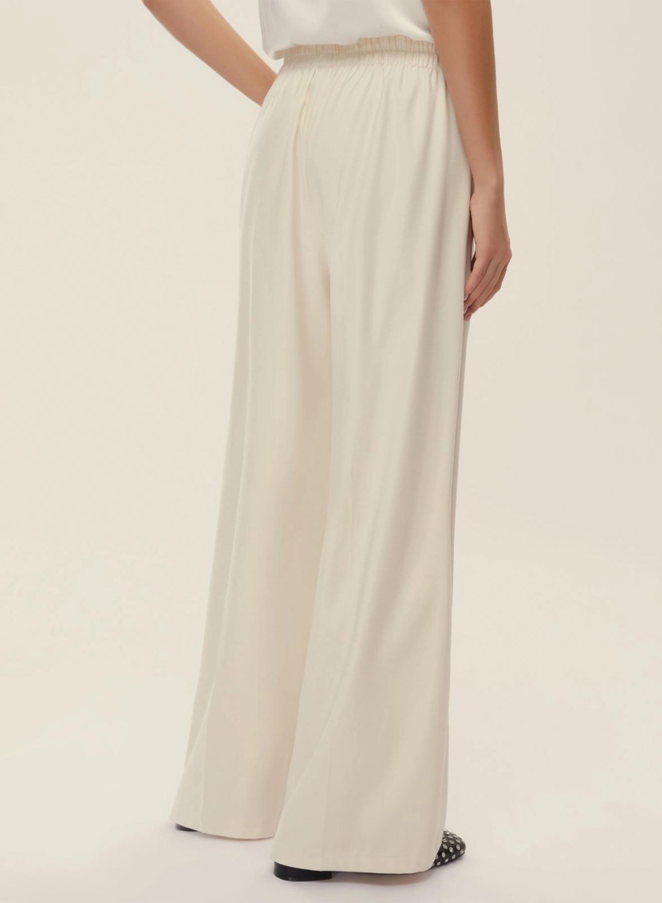 Ecru straight fit Trousers Emme Marella - 3