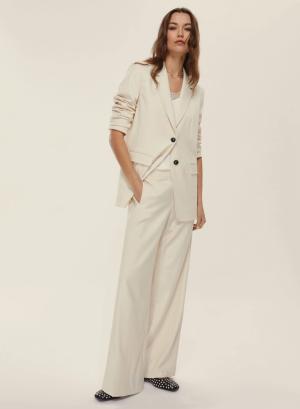 Ecru straight fit Trousers Emme Marella - 47602