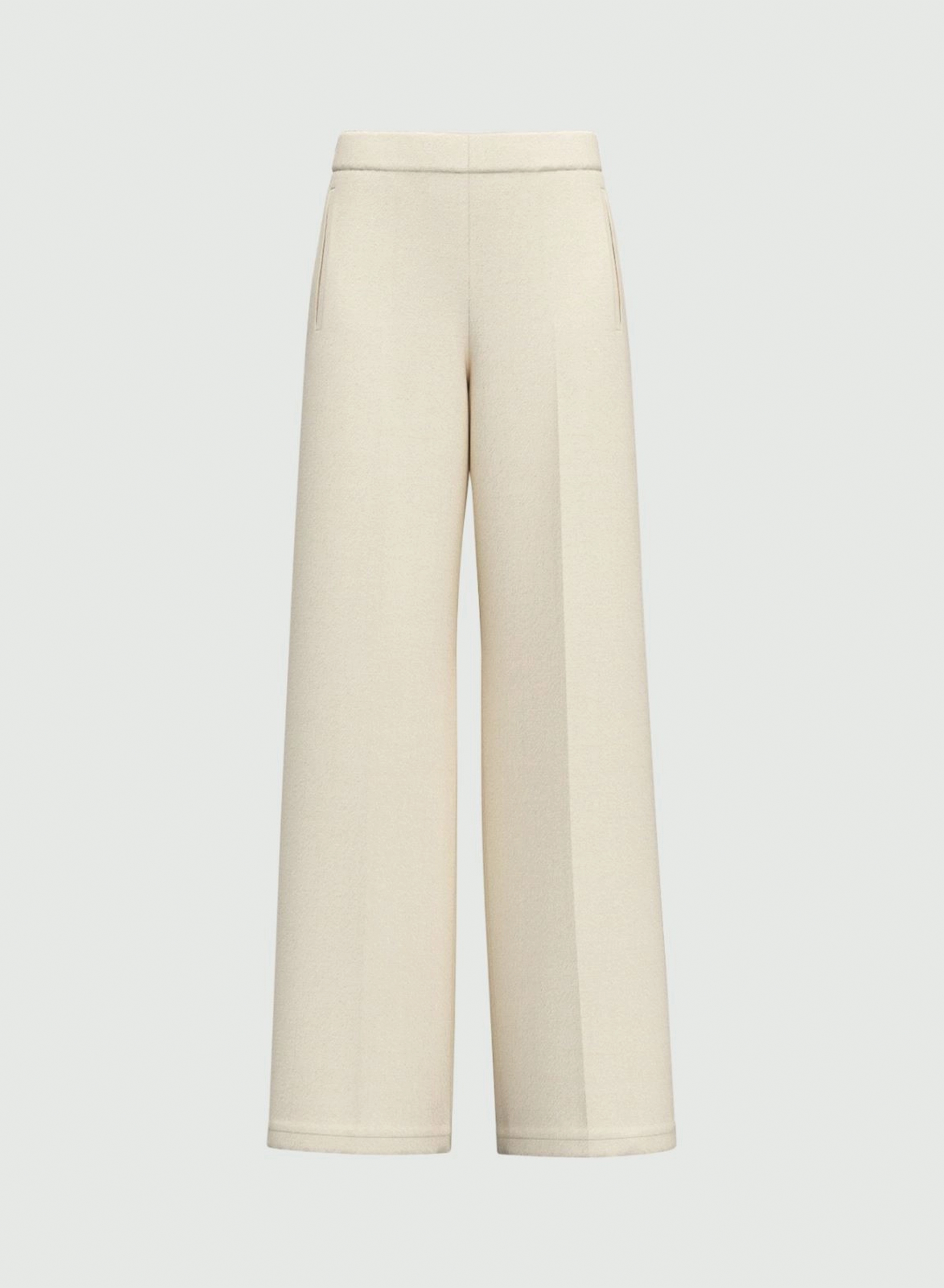 Ecru straight fit Trousers Emme Marella - 4