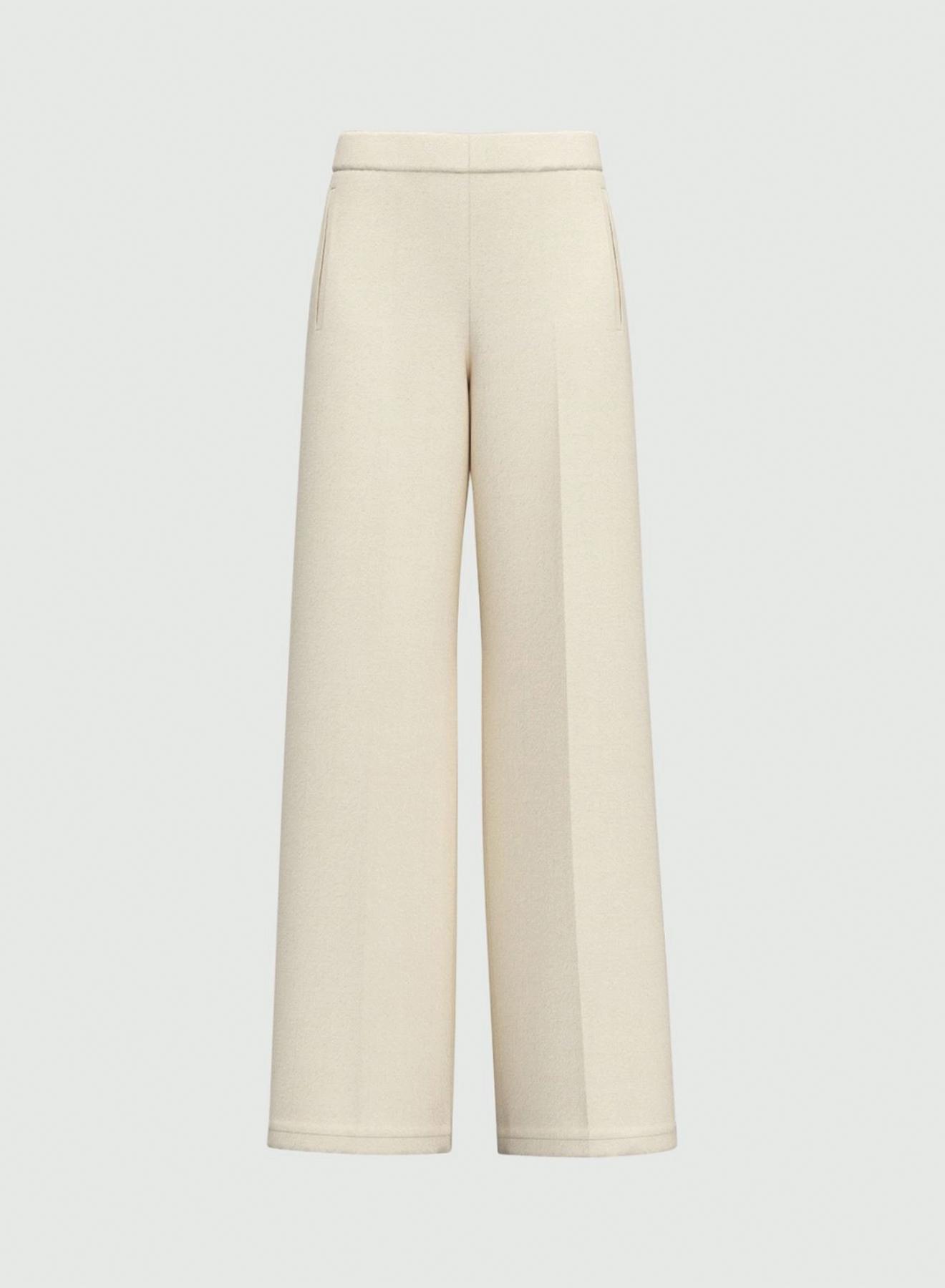 Ecru straight fit Trousers Emme Marella - 5