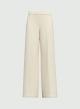 Ecru straight fit Trousers Emme Marella - 4