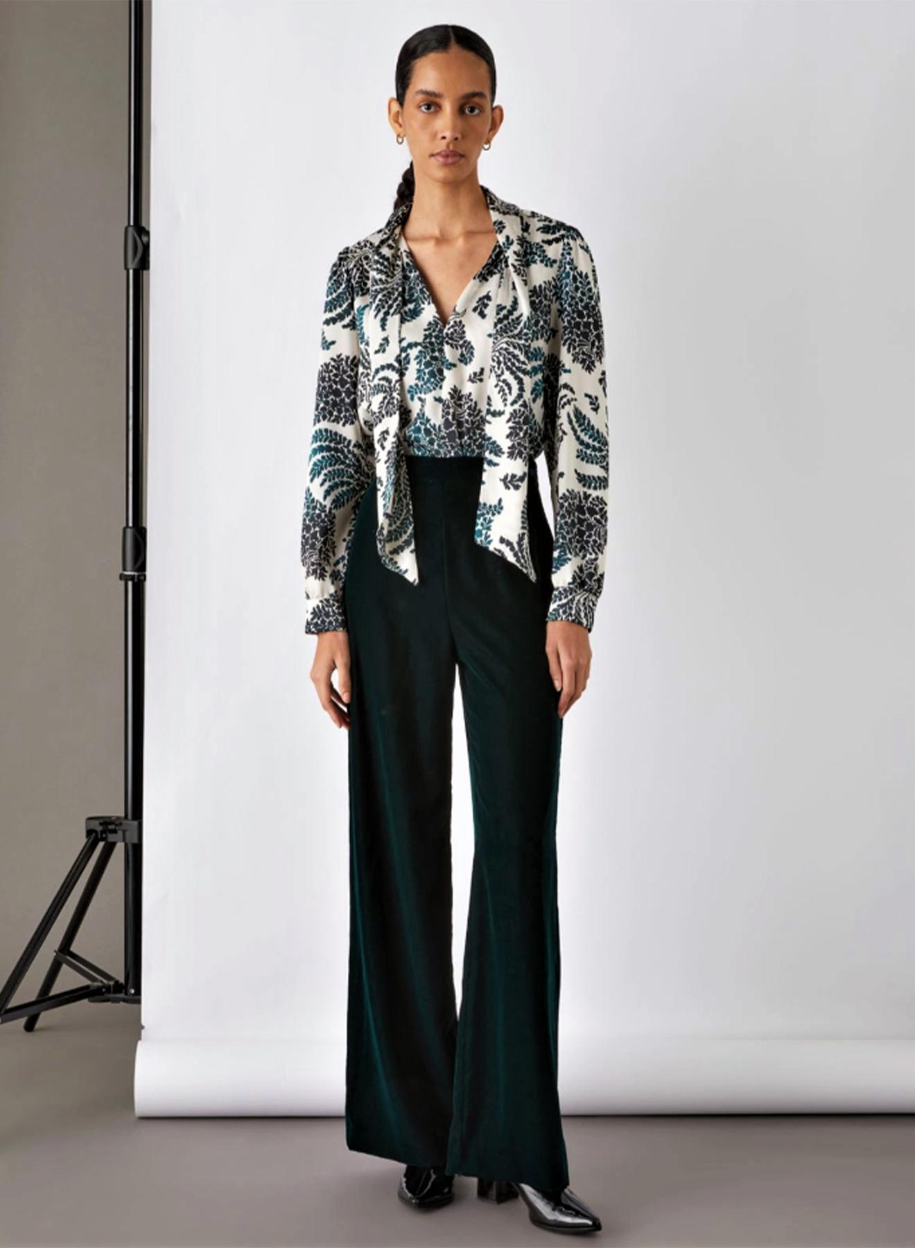 Straight-fit velvet trousers - 2
