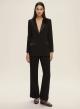 Black Jacket with satin details and with two buttons Emme Marella - 0