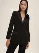 Black Jacket with satin details and with two buttons Emme Marella - 2