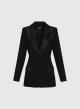 Black Jacket with satin details and with two buttons Emme Marella - 4