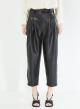  Eco leather trousers with pleats - 0