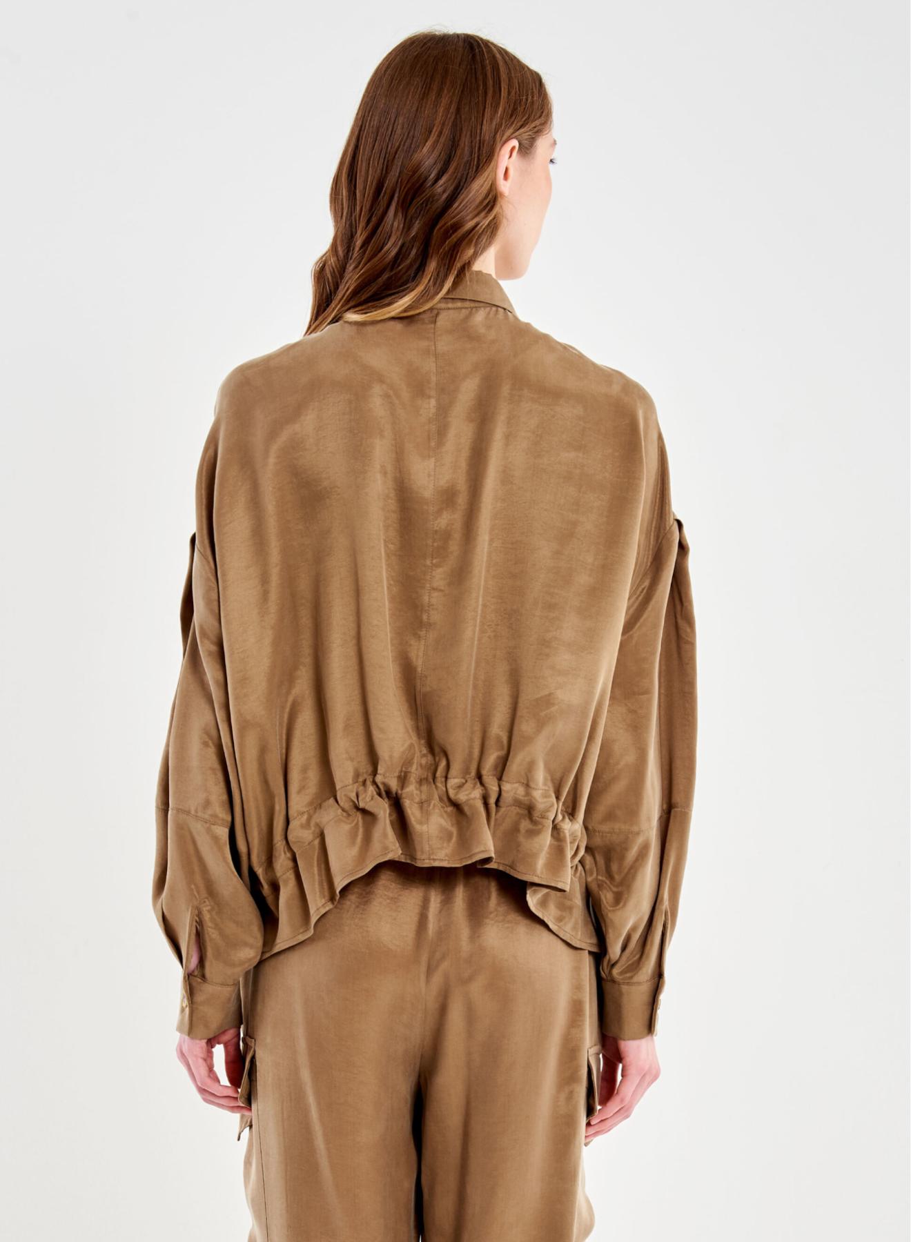 Camel Shirt with large pockets Vicolo - 5