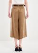 Camel pleated Zip Culotte with belt Vicolo - 2