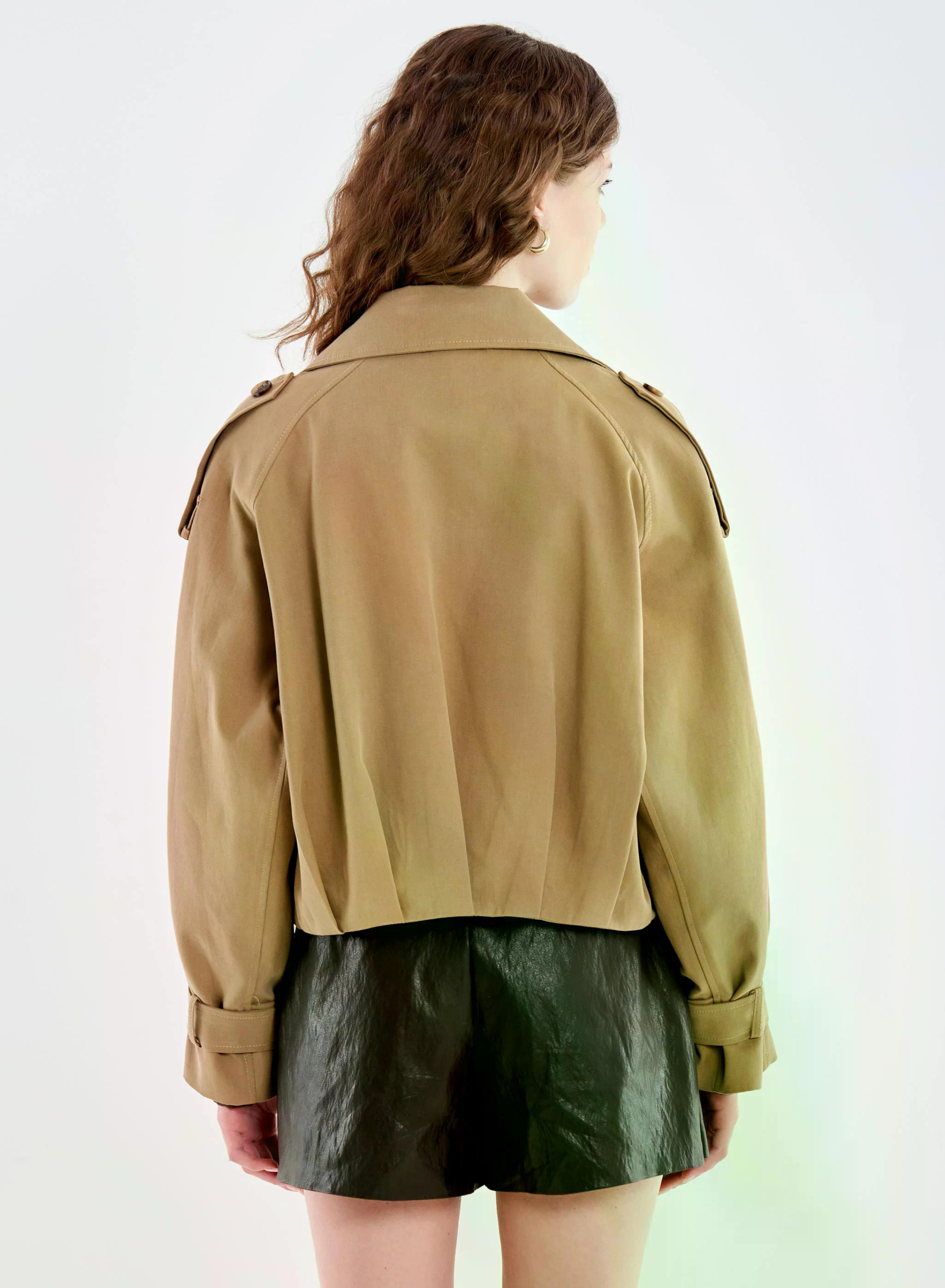 Camel short baloon Trench Coat Vicolo - 2