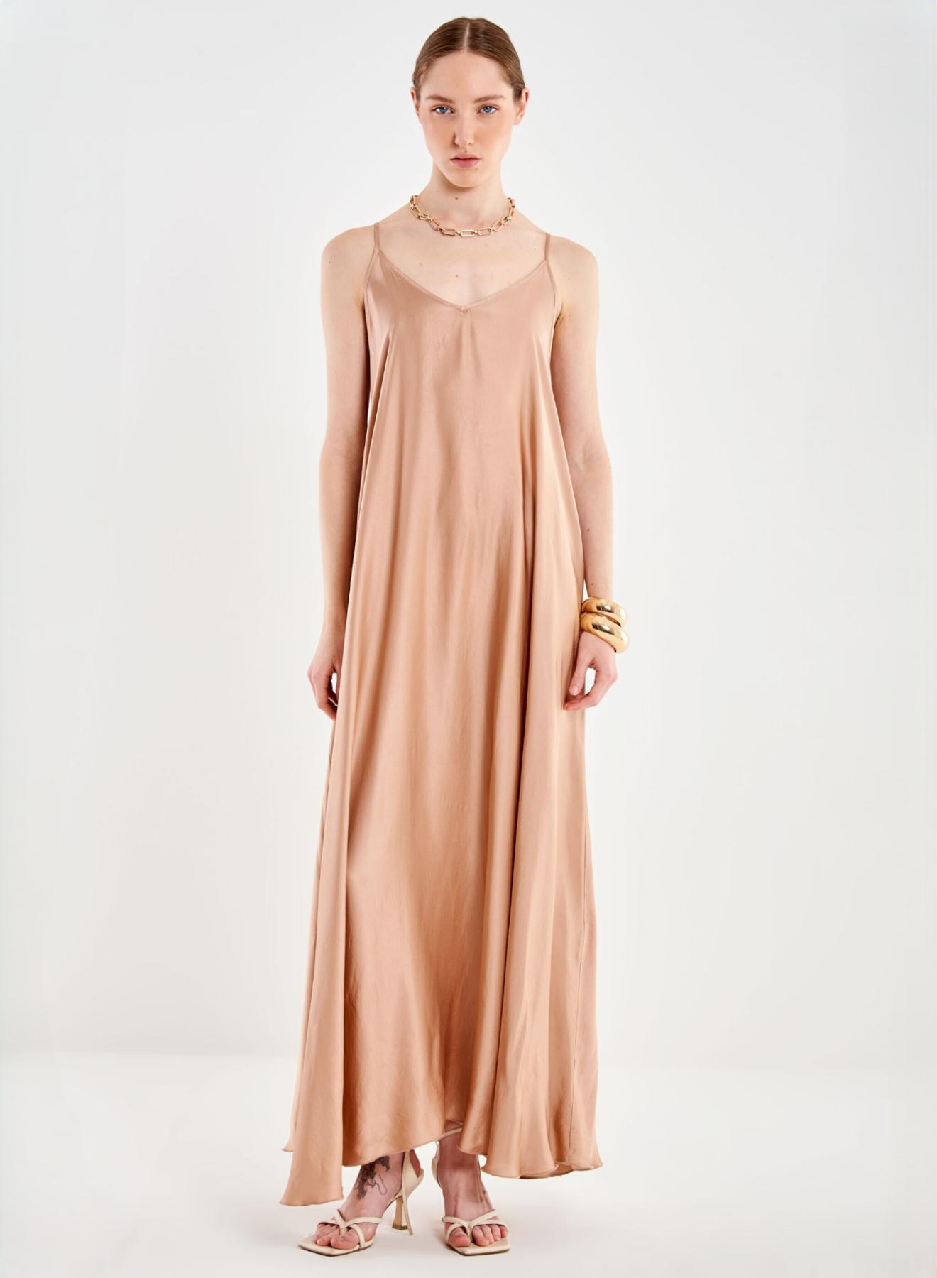 Nude silky touch Φόρεμα με τιράντες Vicolo - 2