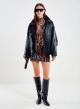 Black eco leather biker style Jacket with elasticated waistband Vicolo - 0