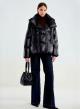 Black down Jacket with hood Vicolo - 0