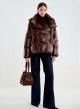 Chocolate down Jacket with hood Vicolo - 0