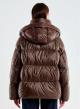 Chocolate down Jacket with hood Vicolo - 2