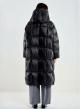 Black long down Jacket with hood Vicolo - 2