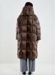 Chocolate long down Jacket with hood Vicolo - 2